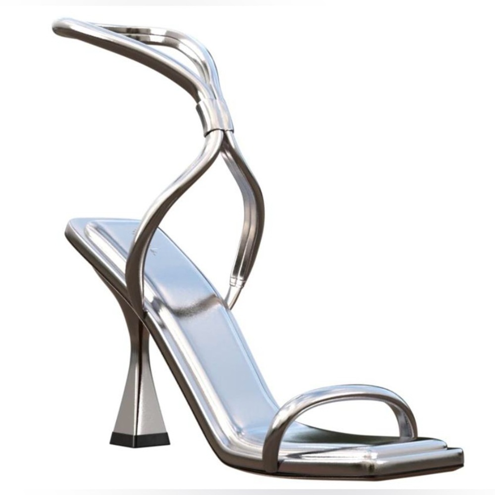 Hanifa Zeta Sandal Heel - Chrome - 41, 11